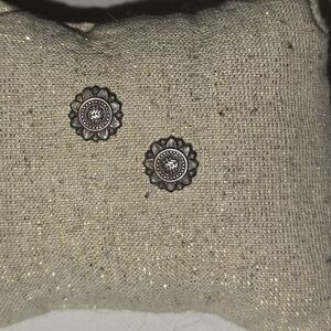 Brighton‎ Sunflower Silver Floral Stud Earrings